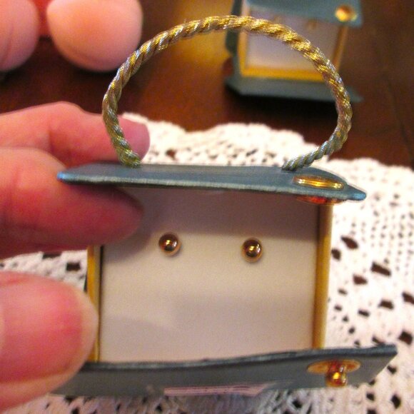 Revers. 10Kt Gold Ball & Fresh Water Pearl 2-in-1 Earrings NWT - Picture 4 of 7